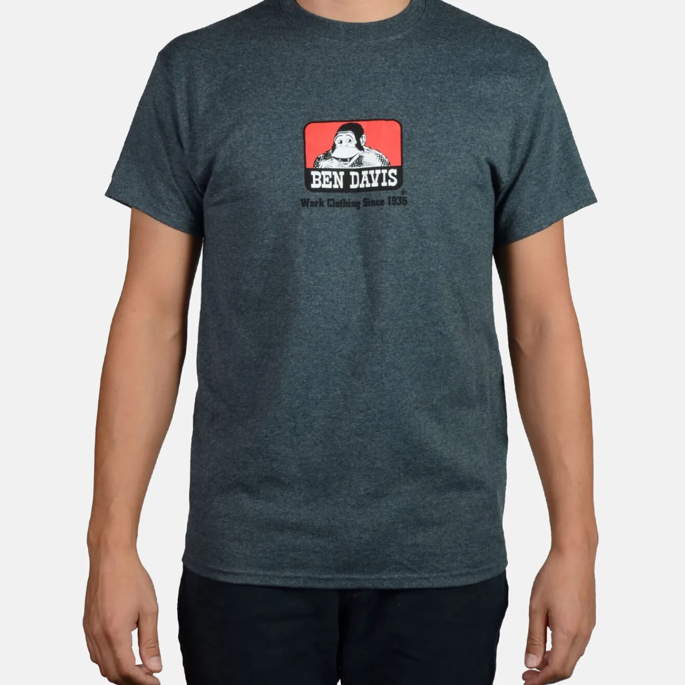 Outlet Ben Davis Classic Logo T-Shirt - Charcoal Heather