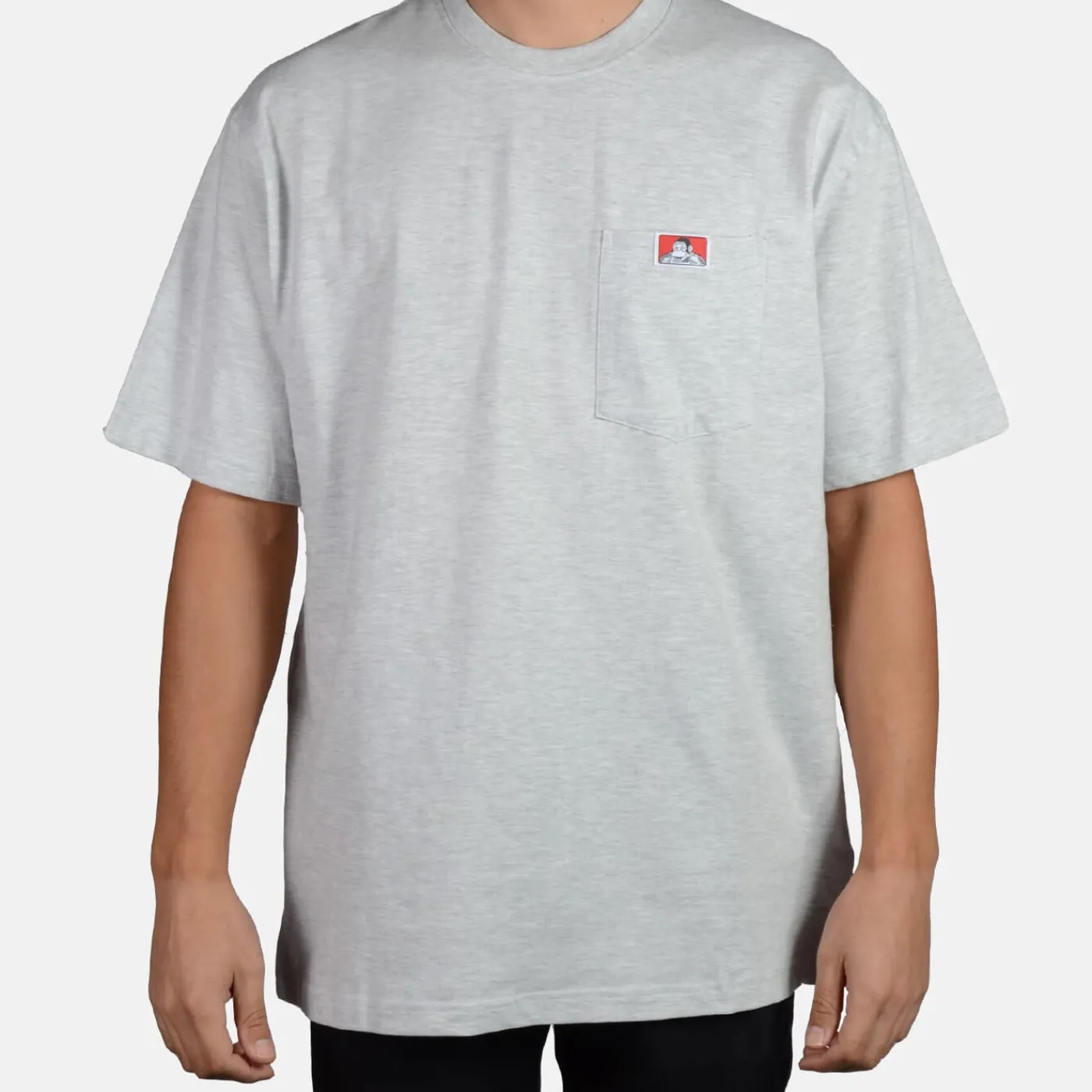 Outlet Ben Davis Heavy Duty Short Sleeve Pocket T-Shirt - Ash Grey