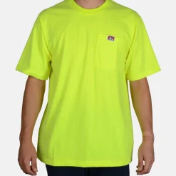 Discount Ben Davis Heavy Duty Short Sleeve Pocket T-Shirt - Safety Green