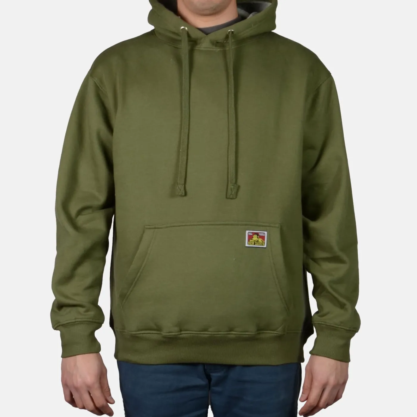 Cheap Ben Davis Heavyweight Pullover Hoodie - Olive