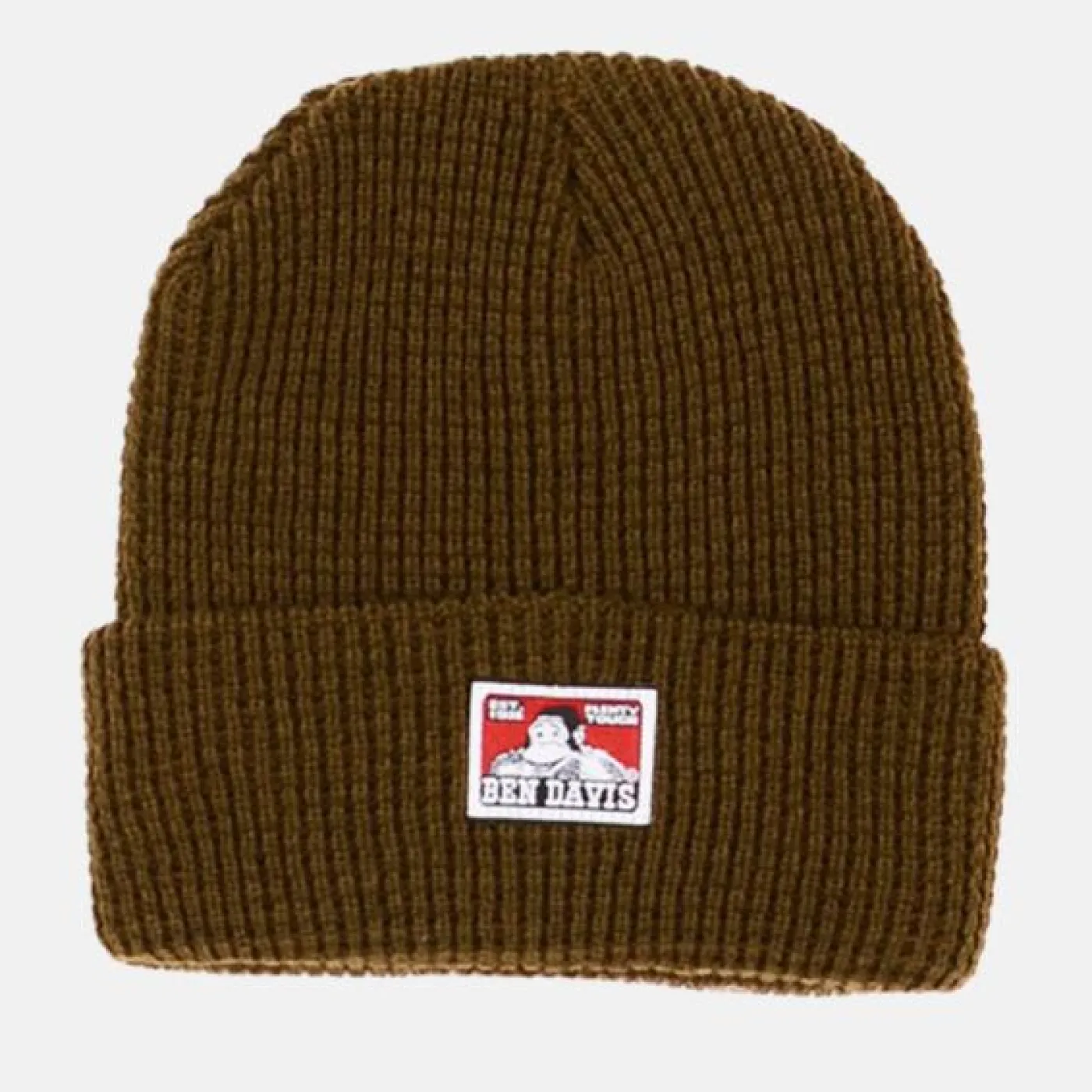 New Ben Davis Waffle Knit Beanie - Moss